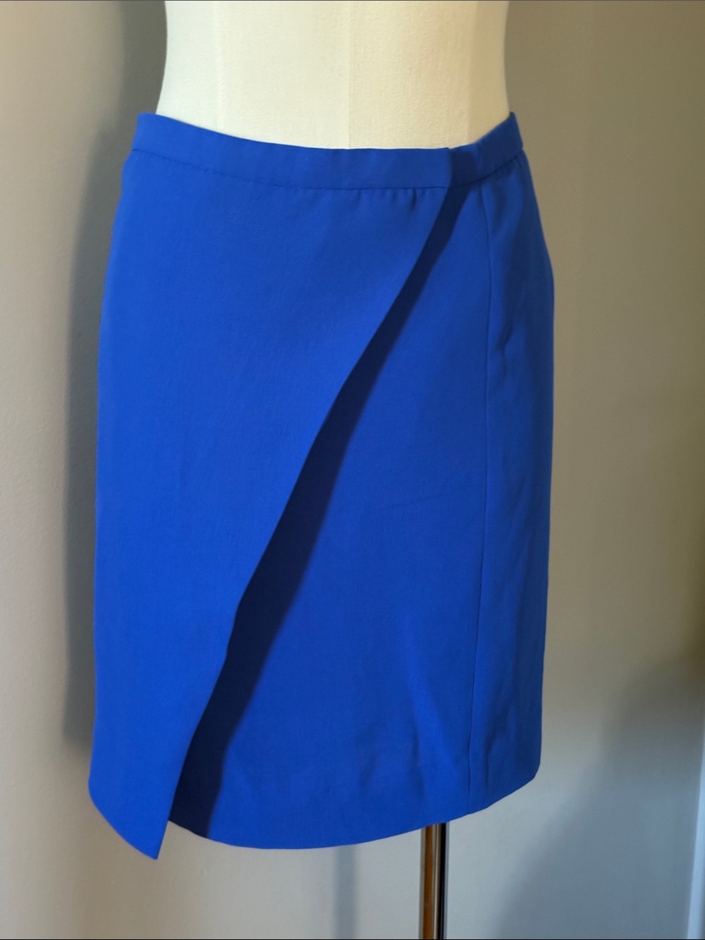 J Crew Size 2 Petite Classic Wrap Front Pencil Skirt in Royal Blue